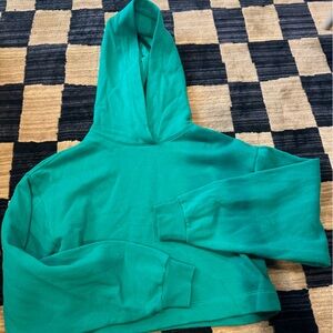 ALO Yoga Turquoise/Green Crop Hoodie